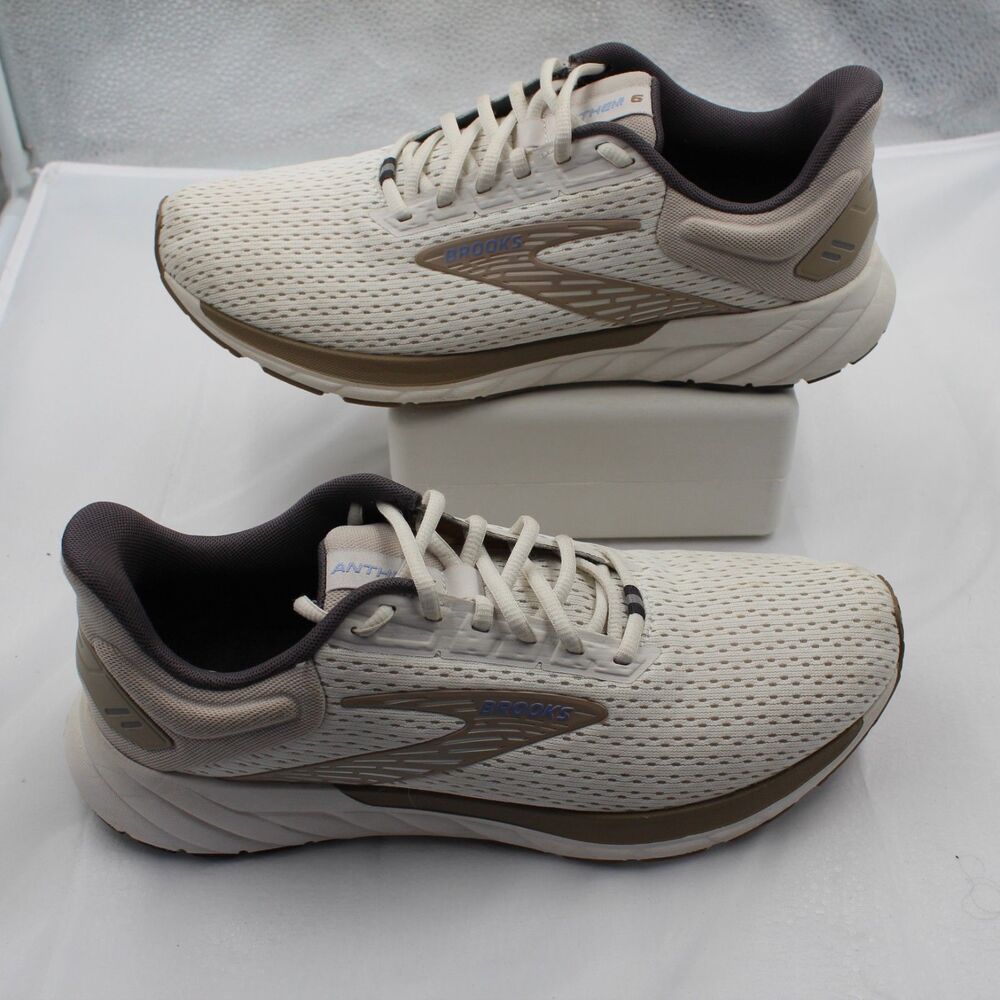 Brooks Men's Athletic Shoes Cream and Brown